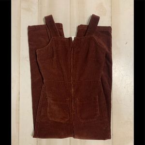 Free People Brown Corduroy Jumpsuit